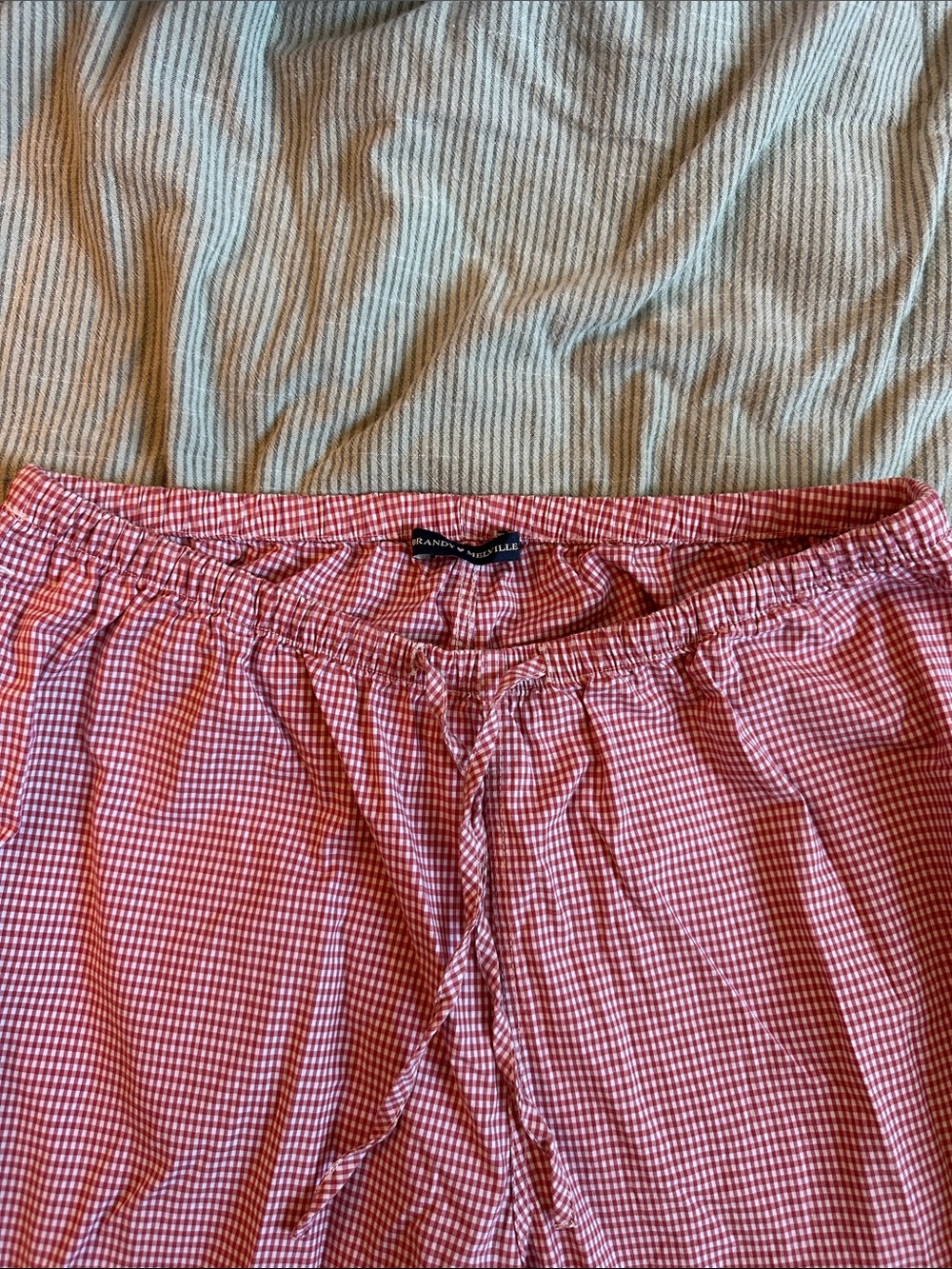 Brandy Melville Red and White Gingham Lounge Pants